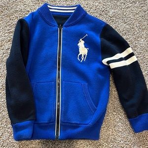 Little Boys Polo Ralph Lauren Reversible Letterman Sweater